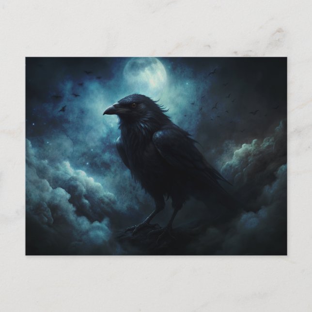 Postal Moon Crows Halloween (Anverso)