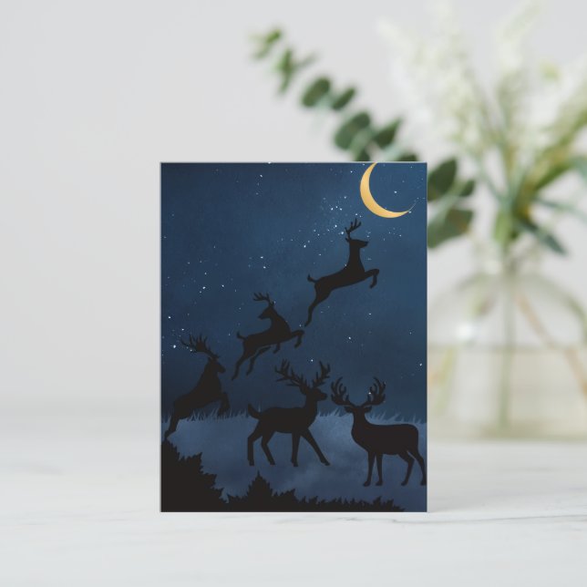 Postal Moon deer (Anverso de pie)