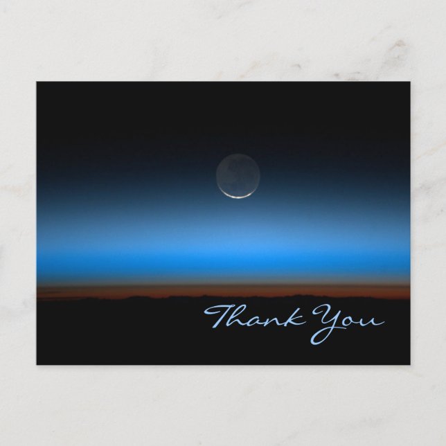 Postal Moon From Space Gracias Postcard (Anverso)