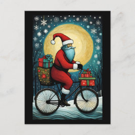 Postal Moon Full Santa Bicycle presenta Navidades