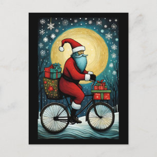 Postal Moon Full Santa Bicycle presenta Navidades