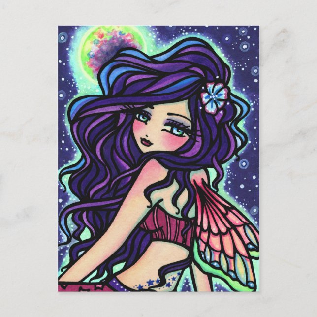 Postal Moon Glow Fantasy Fantasy Art Postcard Hannah Lynn (Anverso)