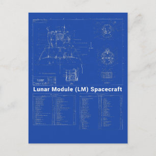 Postal Moon Lander Lunar Module (LM) Blueprint