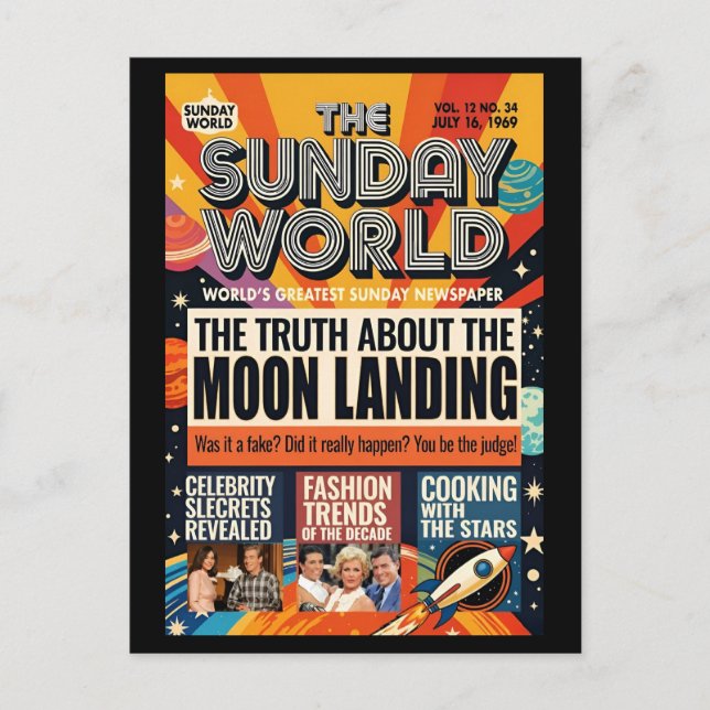 Postal Moon Landing, 1969, (Anverso)