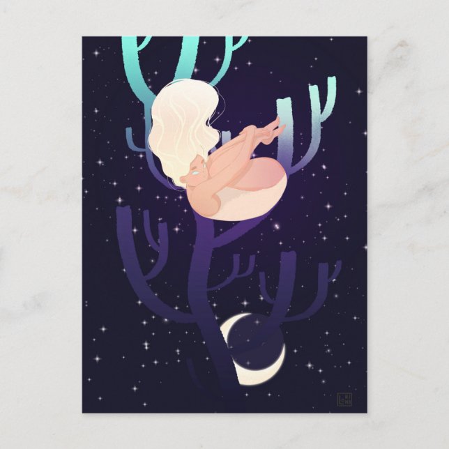 Postal Moon Nymph en Woods (Anverso)