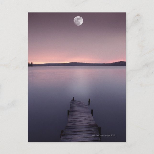 Postal Moon Over Lake (Anverso)