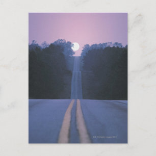 Postal Moon Over Open Road