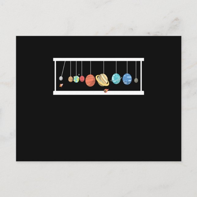 Postal Moon Pendulum Planetas espacio astronauta (Anverso)