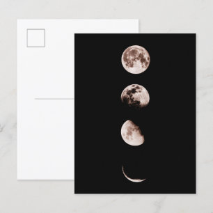Postal Moon Phases Wall Art - Decoración Celestial del ho