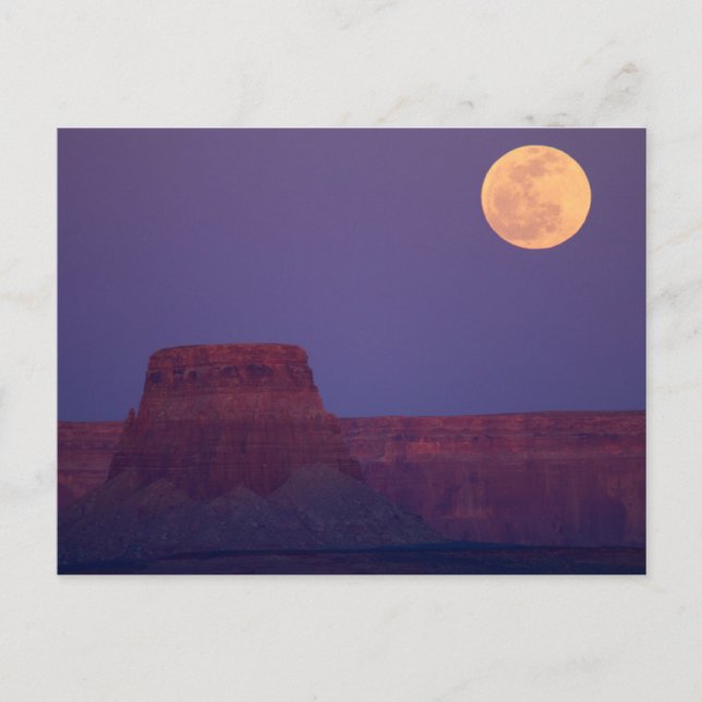 Postal Moon Rising Over Tower Butte, Arizona (Anverso)