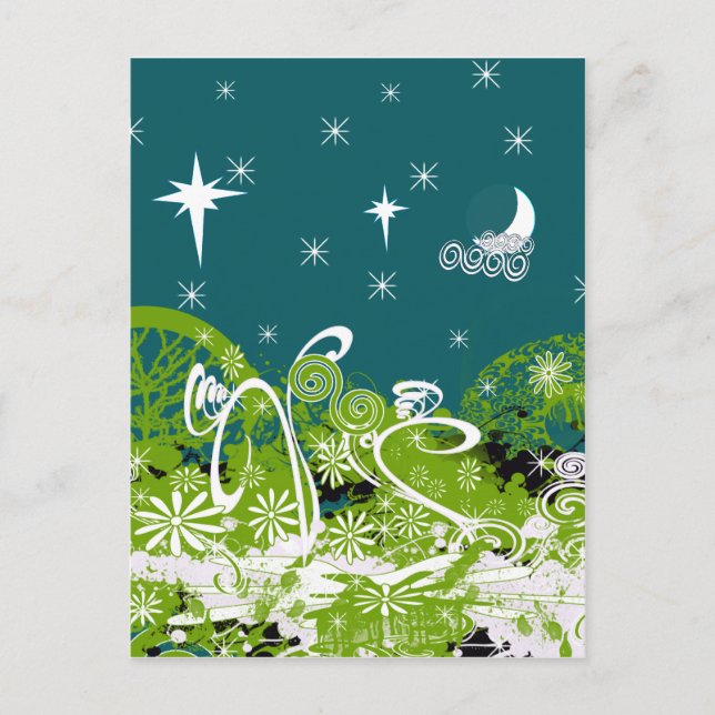 Postal Moon Stars Swirl Paint Splat (Anverso)