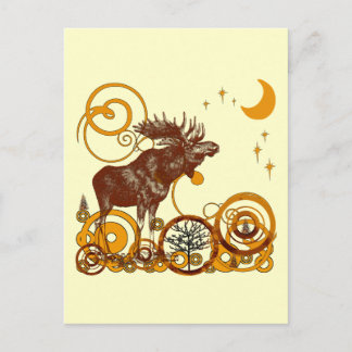 Postal Moon y Estrellas de Moose antiguas