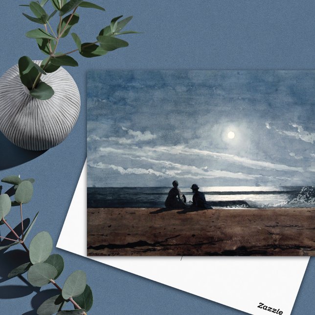 Postal Moonlight Beach Landscape Winslow Homero (Subido por el creador)