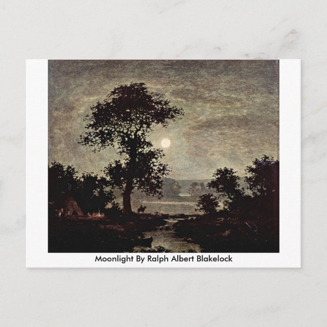 Postal Moonlight De Ralph Albert Blakelock (Anverso)