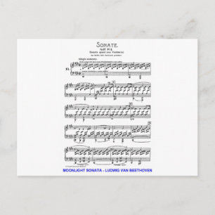 Postal Moonlight-Sonata-Ludwig-Beethoven