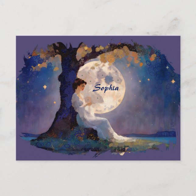 Postal Moonlit Dreamer - Serene Night Sky (Anverso)
