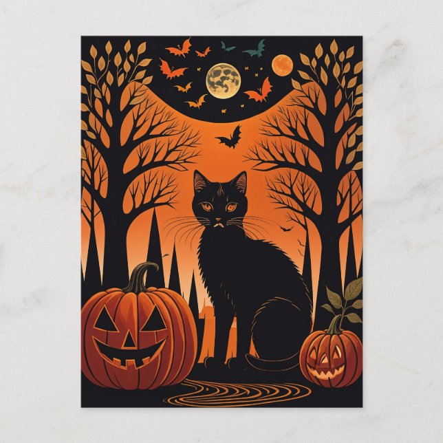 Postal Moonlit Meow (Anverso)