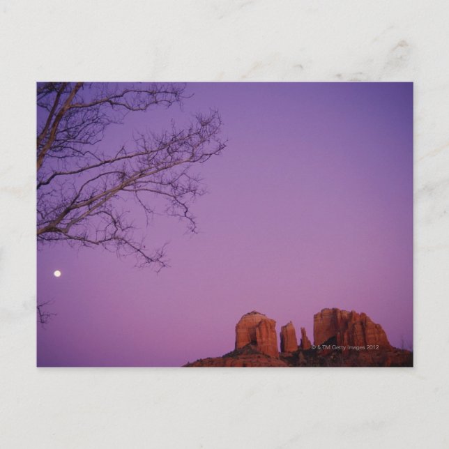 Postal Moonrise Over Oak Creek Canyon (Anverso)