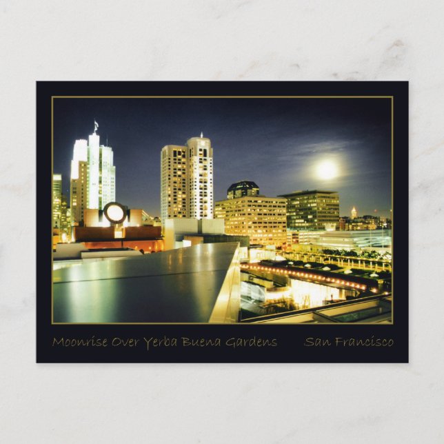 Postal Moonrise Over Yerba Buena Gardens (Anverso)