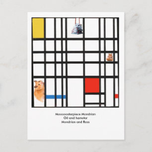 Postal Moooosterpieza Mondrian