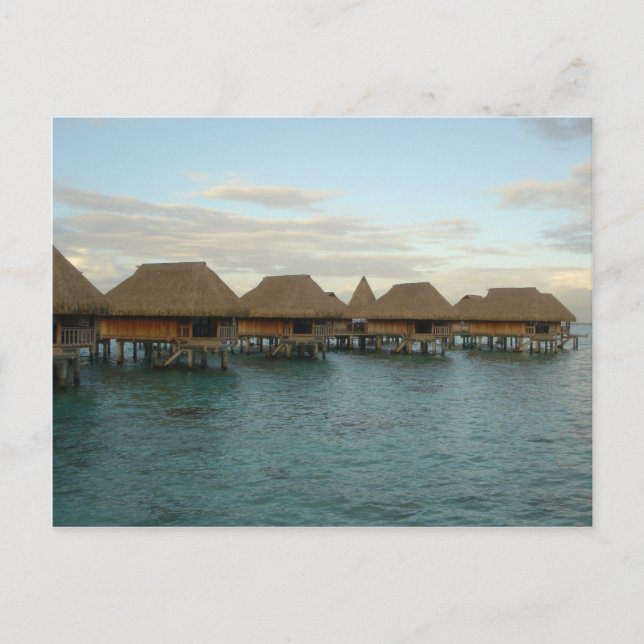 Postal Moorea Huts at Dusk (Anverso)