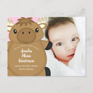 Postal Moose Baby Shower Woodland
