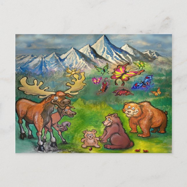 Postal Moose & Bears (Anverso)