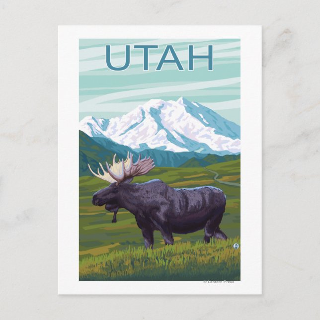 Postal Moose con MountainUtah (Anverso)