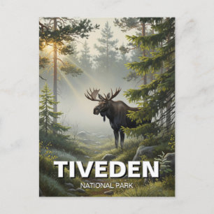 Postal Moose en el Parque Nacional de Tiveden Viaje de Su