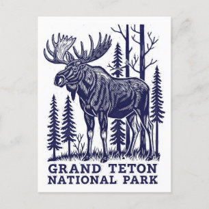 Postal Moose en el Parque Nacional del Gran Tetón