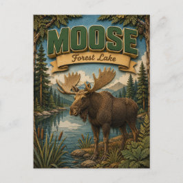 Postal Moose Forest Lake POPCUT