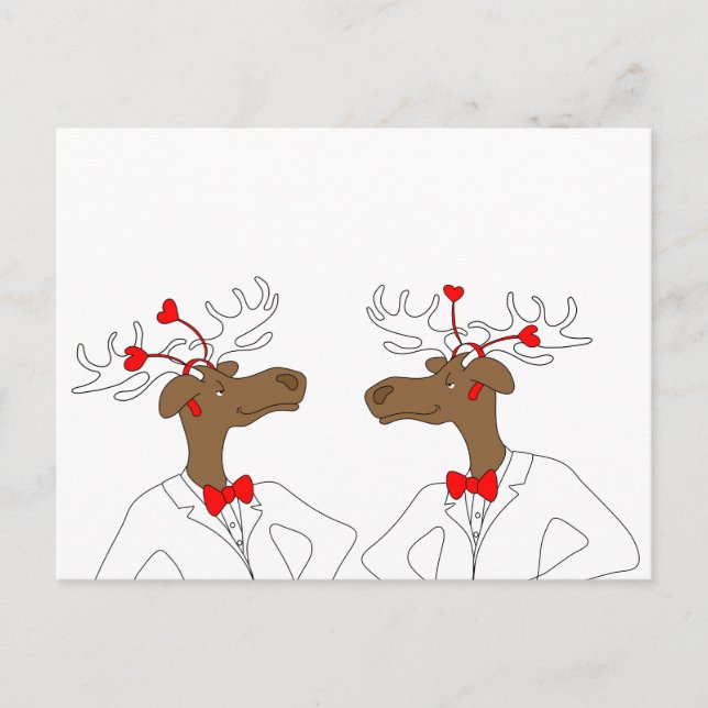 Postal Moose in Love (Anverso)