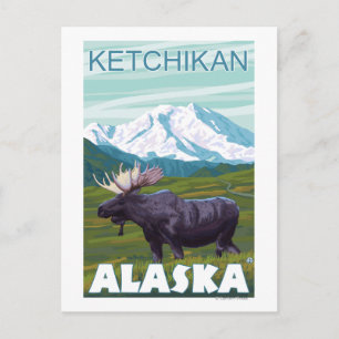 Postal Moose Scene - Ketchikan, Alaska