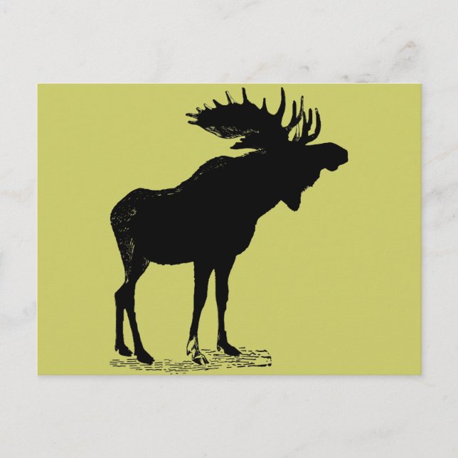 Postal Moose Silhouette Any Color (Anverso)