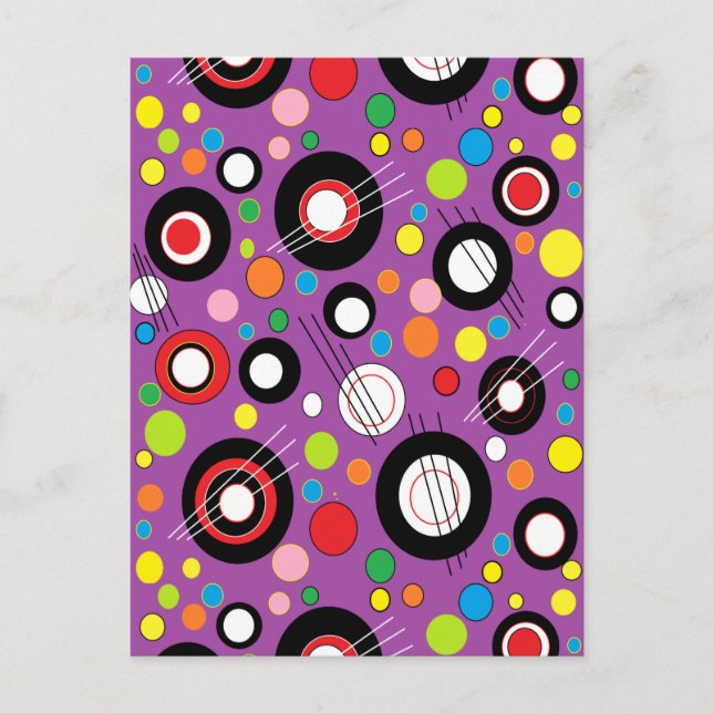 Postal Morado colorido (Anverso)