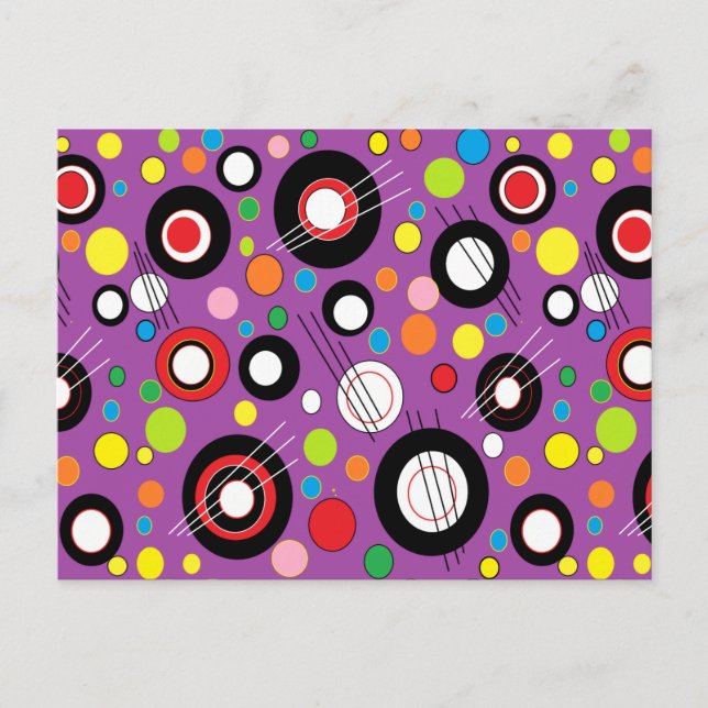 Postal Morado colorido (Anverso)
