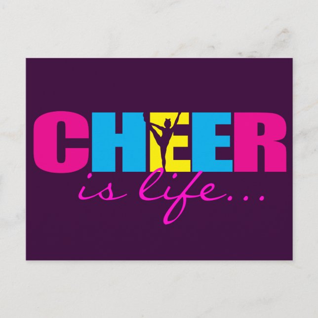 Postal Morado de Cheerled Personalizado (Anverso)