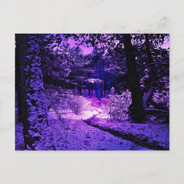 Postal morado oscuro y nefasto (Anverso)