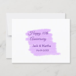 Postal Morado salpicón acuático moderno 10 aniversario