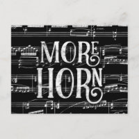 More Horn Pizarra - Música Blanco Negro