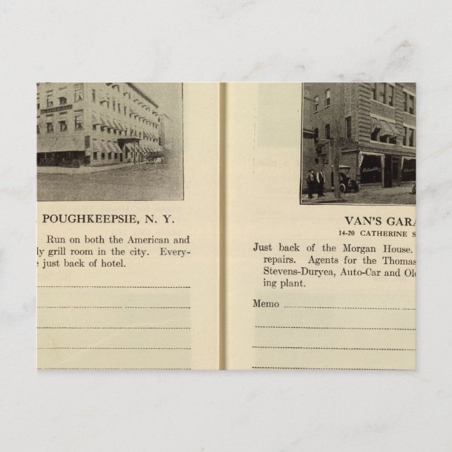 Postal Morgan House, Van's Garage, Poughkeepsie (Anverso)