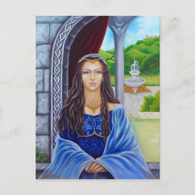Postal Morgane, prêtresse d'Avalon (Anverso)