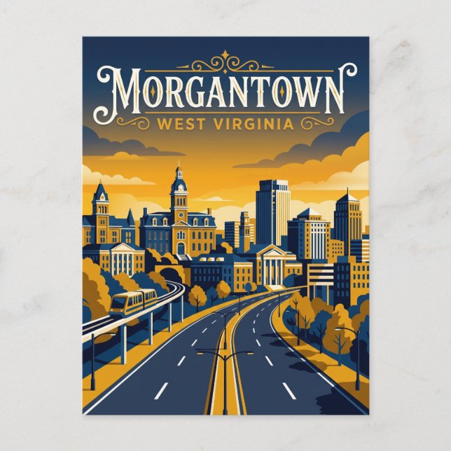 Postal Morgantown EE. UU. (Anverso)