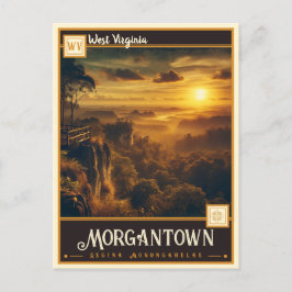 Postal Morgantown, Virginia Occidental | Vintage