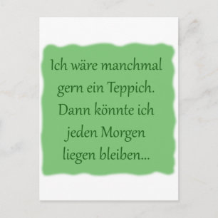 Postal Morgens liegen bleiben