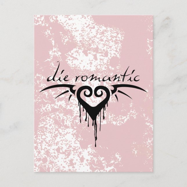 Postal morir romántico (Anverso)