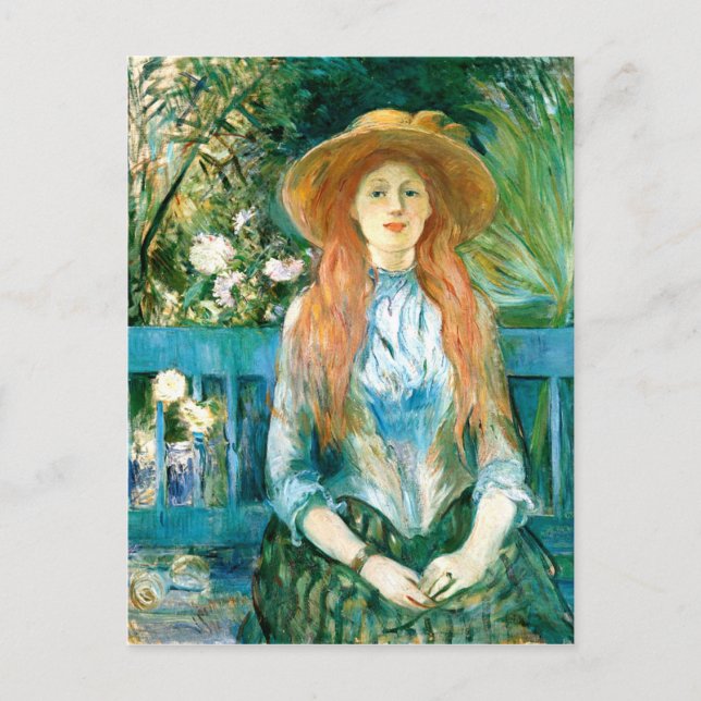 Postal Morisot - Joven Chica en un parque (Anverso)