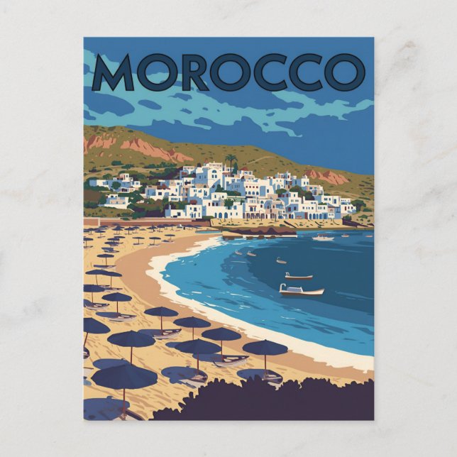 Postal Morocco Coastal Town (Anverso)