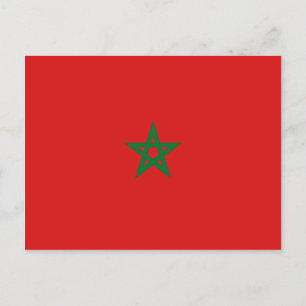 Postal Morocco Flag Postcard