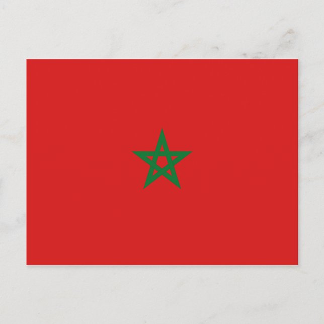 Postal Morocco Flag Postcard (Anverso)